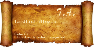 Tandlich Alexia névjegykártya